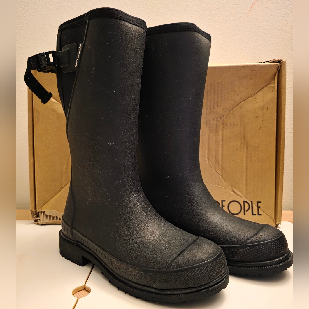 Nib Merry People Black Tall Darcy Gumboots - Mid-Calf Size 37-Retired — image 2 of 8